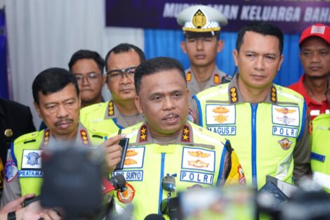 Kakorlantas Polri Irjen Agus Suryonugroho menyebut puncak arus balik telah terjadi pada 24 Maret 2026 dengan 256 ribu kendaraan yang kembali ke arah Jakarta dan sekitarnya. (Foto: Dok Korlantas Polri)